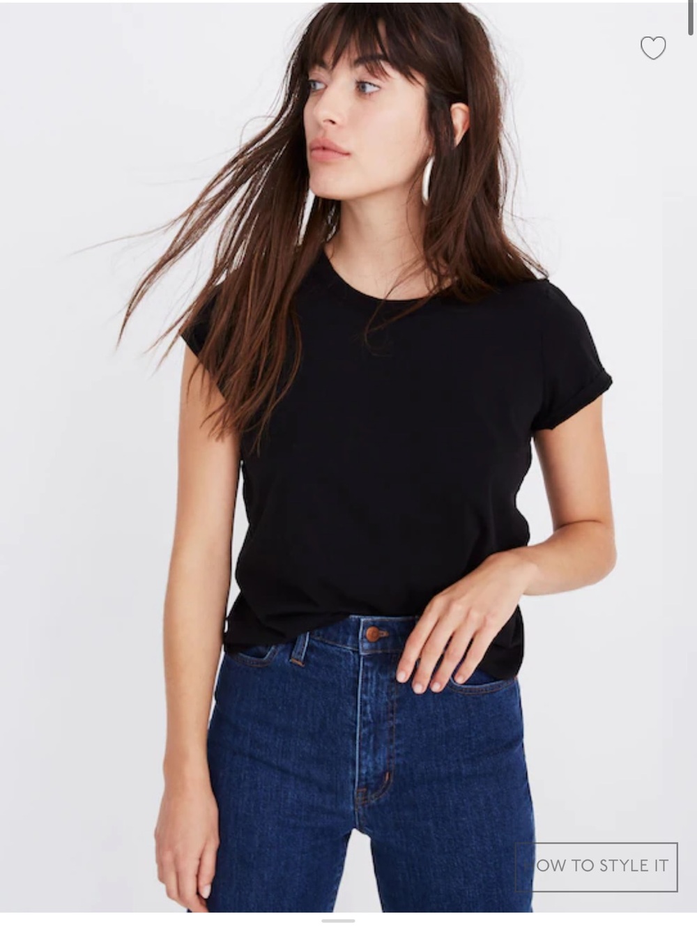 Madewell Northside Vintage Tee Crewneck jet black
